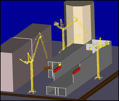 Simulation of building site